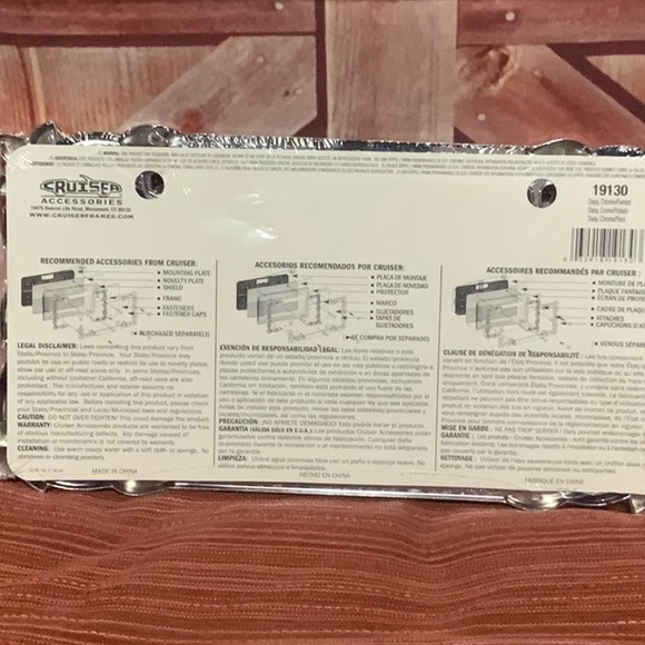 Silver Daisy License Plate Frame - Picture 4 of 4